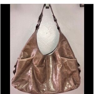 Kenneth Cole reaction brown leather hobo bag